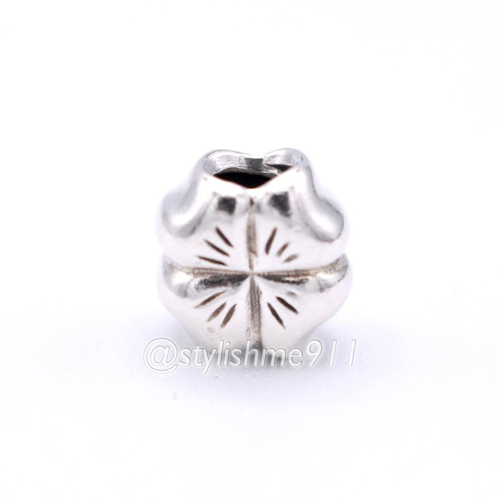 Authentic PANDORA Irish Shamrock Clover Four Leaf Bead - Picture 8 of 9